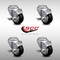Service Caster 3 Inch SS Black Polyurethane Wheel Swivel Bolt Hole Caster Set with Brake SCC SCC-SSBH20S314-PPUB-BLK-TLB-4 - alternate 5